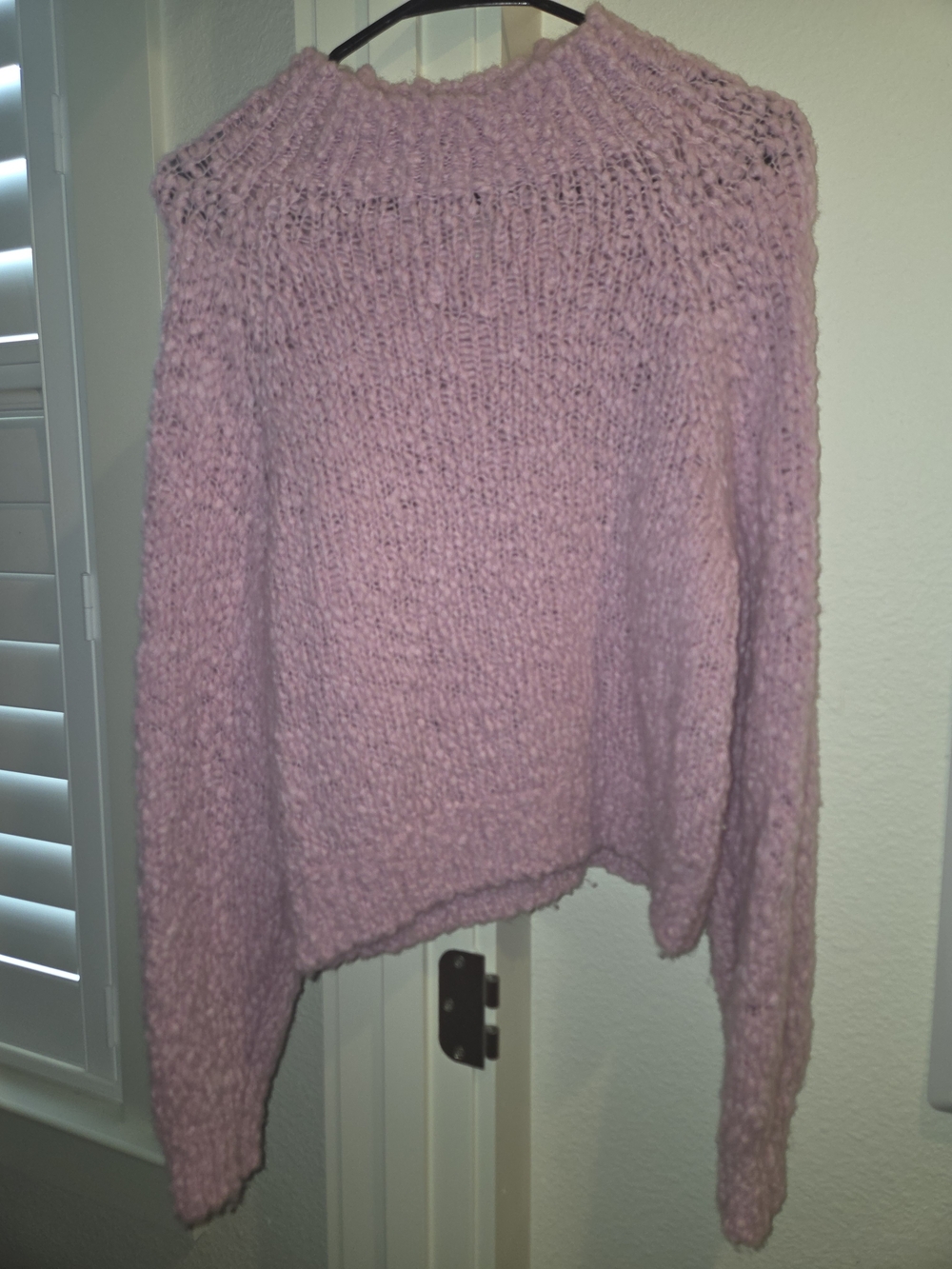 Maeve Lavender Chunky Turtleneck Sweater